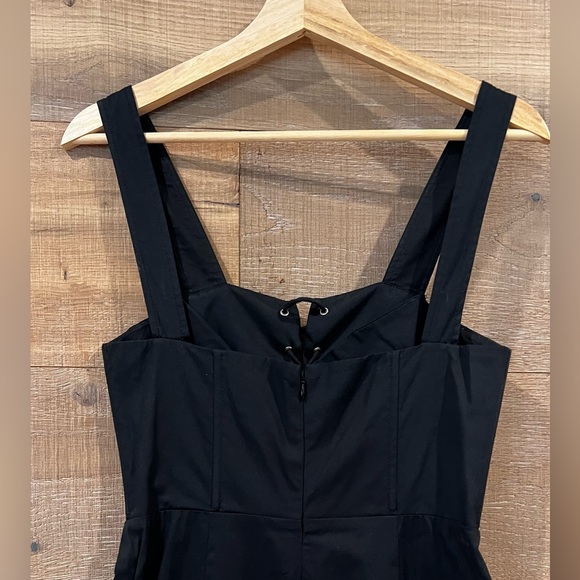 STAUD Sutton Lace Up black Midi Dress size 6 - Picture 11 of 11